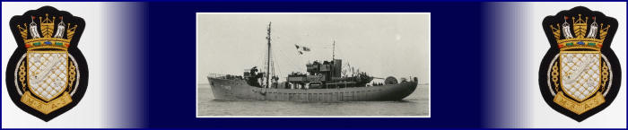 Image of HMS Prong flanked by the RNPS blazer badge